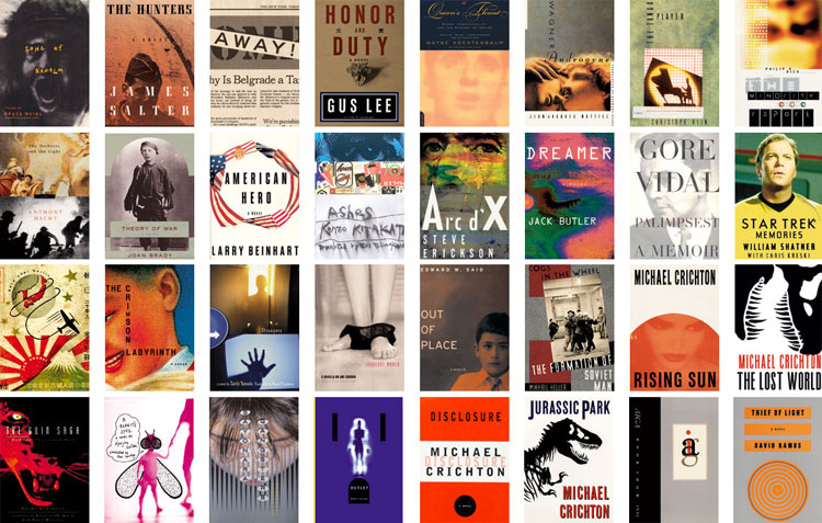 Colección de portadas de libros diseñadas por Chip Kidd, el rockstar de los libros
